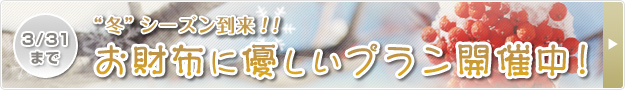 お財布に優しいプラン開催中！